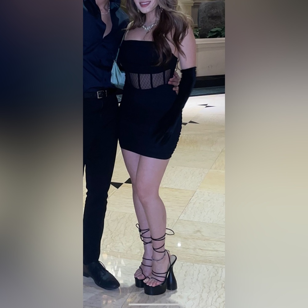 Black Mid Corset Dress